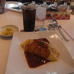 サンマルコ - モーニングオムライスハヤシ：アイスコーヒー付