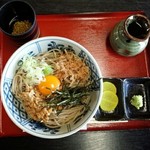 伝右エ門 - 納豆ぶっかけ900円麺パス仕様540円／28年4月