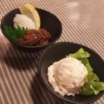 新サッポロ★食堂 - ポテサラ・いかの船上漬け