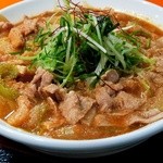 空飛ぶうどん やまぶき家 - 豚バラの旨辛みそうどん