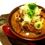 地鶏焼鳥 阿波尾 - 牛、豚のみをじっくり煮たもつ煮込み豆腐