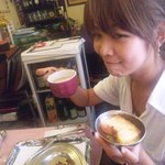 フランス料理店 牛肉食堂 COWBELL - ホットコーヒーとデザート付きだモー！Y嬢もご満悦だモー