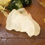 鮨 一新 - <'16/04/05撮影>一新特選コース 7560円 2品目 九州 アズキハタ