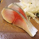 鮨 一新 - <'16/04/05撮影>一新特選コース 7560円 3品目 しめ鯖