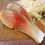 鮨 一新 - <'16/04/05撮影>一新特選コース 7560円 3品目 しめ鯖