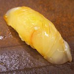 鮨 一新 - <'16/04/05撮影>一新特選コース 7560円 11品目 ヒラメ 昆布〆