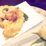 懐石 辻留 - 鱧、万願寺唐辛子、車海老の天ぷら