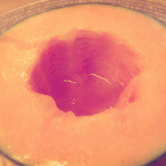 京懐石 吉泉 - 赤肉メロンにワインを添えて