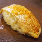 鮨 一新 - <'16/04/05撮影>一新特選コース 7560円 17品目 春子鯛(かすごだい)