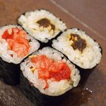 鮨 一新 - <'16/04/05撮影>一新特選コース 7560円 23品目 鉄火巻き、寛平巻き