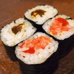 鮨 一新 - <'16/04/05撮影>一新特選コース 7560円 23品目 鉄火巻き、寛平巻き