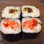 鮨 一新 - <'16/04/05撮影>一新特選コース 7560円 23品目 鉄火巻き、寛平巻き