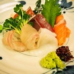 まるまん寿司 - お造り五種盛り