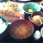 海門 - えびフライ定食※生卵は別