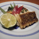 匠庵 - ヒラメのエンガワ。とっても脂が乗ってて美味しかったです。マスの木の芽焼きもGOOD！