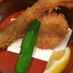 日本料理介寿荘 - 蟹真丈とエビフライ