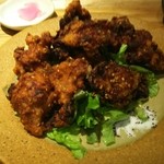 鶏の唐揚定食の唐揚<拡大>(2016.04.13)