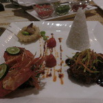 SOLEIL - メイン料理　ブラックアンガスビーフデンダーロインとエビのグリル　ジャスミンライス添え