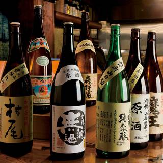 We have a wide selection of local sake and premium shochu.