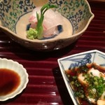 松川 - 鯛お造りと鯛の白子　