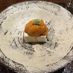 たけ花 - 料理写真:嶺岡豆富の生雲丹のせ