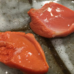 鮓 村瀬 - この食感も、何とも言えずに美味しい！