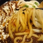 山下本気うどん - 麺はやや細