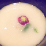 草喰 なかひがし - 白味噌にとちもち、赤、白の蕪に菜の花