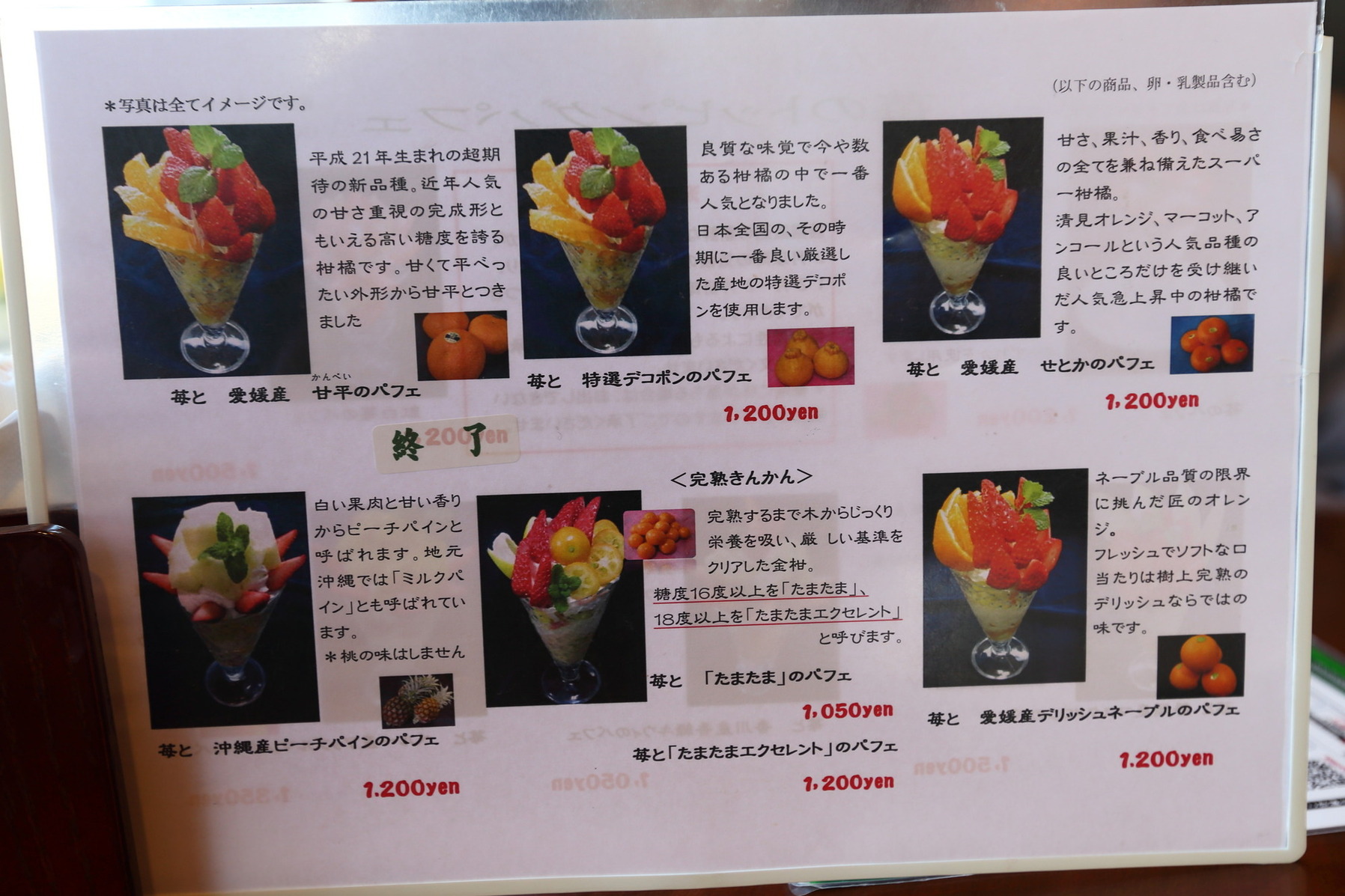 メニュー写真 : フルーツガーデン シン・サン （Fruit Garden 新