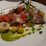 トラットリア ロマーノ - 日替わりお肉プレート　豚肩ロース肉のソテーと季節野菜のロースト