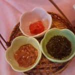 玄武風柳亭 - 珍味（たらこ・烏賊塩辛・もずく）