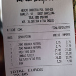 El Quim de la Boqueria - 朝食2人で72.95€、高い！