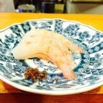 こいき - ボタン海老の昆布〆 海藻塩で♪