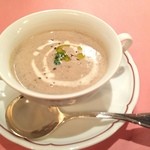 ピッツェリア・サバティーニ - マッシュルームとジャガイモのポタージュスープ