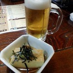 Izakaya Bonden - お通し＆ビール