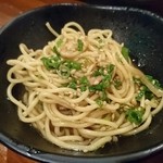 元祖台湾もつ鍋仁 - 〆のラーメン完成♪(201604)