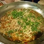 元祖台湾もつ鍋仁 - 〆のラーメン(201604)