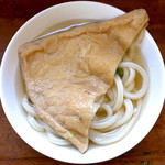 手打うどん 松岡 - かけそのまま+お揚げ