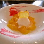 アランチャ - ドルチェ「オレンジのジュレとココナッツアイス♪」