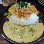 ワン・ツー・ドン - 旨辛DONカレー鶏天南蛮付き １０００円(税込)＋日本米大盛１００円