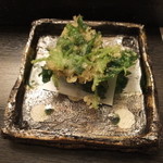 旬菜 おぐら家 - 三つ葉の天ぷら