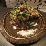 旬菜 おぐら家 - ホタルイカのかき揚げ