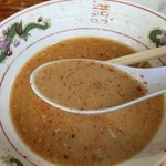 喜八 - H28.04.16 ねぎみそ中辛中盛「スープ」