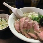麺処 晴 - 2016年4月濃厚＋肉＋ネギ