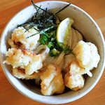 三好うどん - とり天ぶっかけ冷