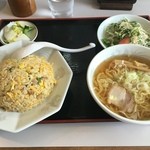 いなば食堂 - チャーハンセット(ミニラーメン付)750円