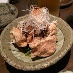 食楽 栞 - 若鶏の唐揚げネギソース(\650)