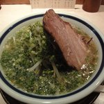 神名備 - 塩ラーメン \945麺＆ もやし＆チャーシューを同時に口へ運ぶのがポイント♪