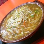 国立飯店 - スチバチみそ野菜ラーメン(ニンニク入り)[650円]