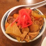 モツ煮飯　ネギ→紅ショウガになる